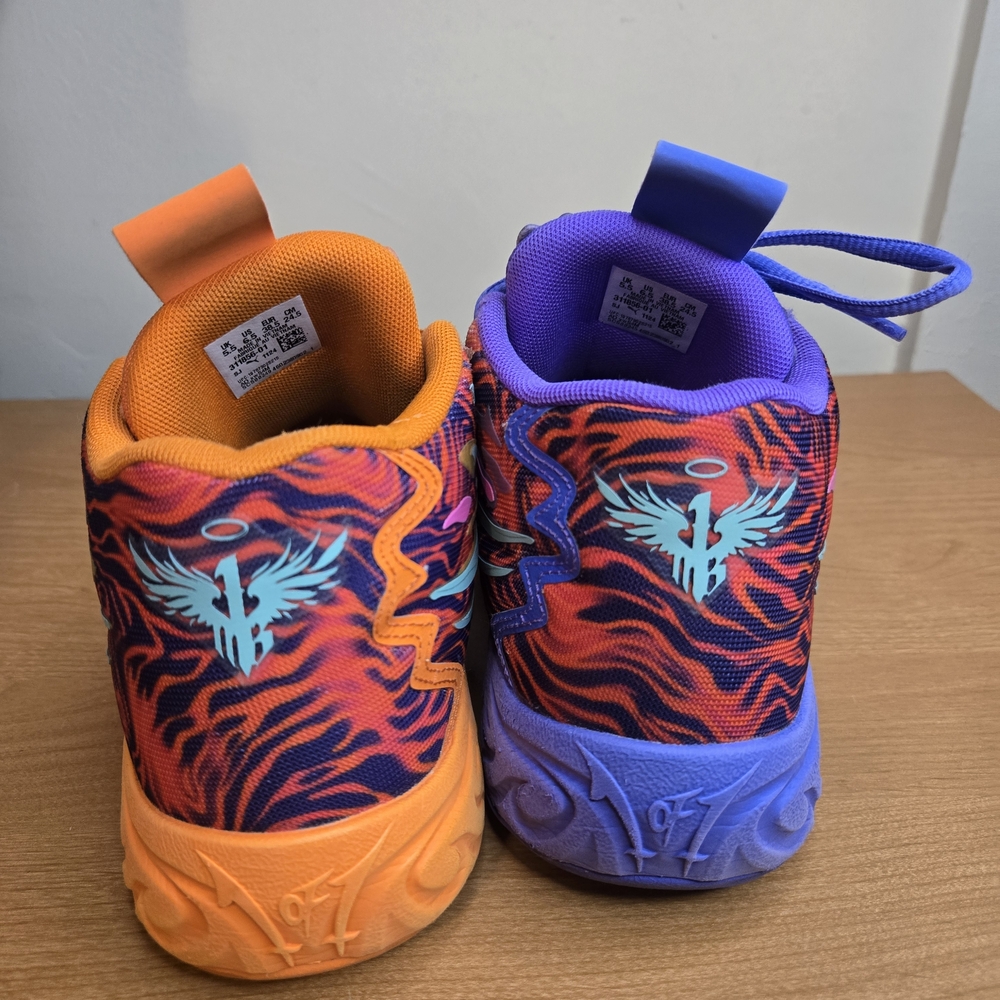Puma Kids Sneakers in Pink and Orange - Picture 4 of 7